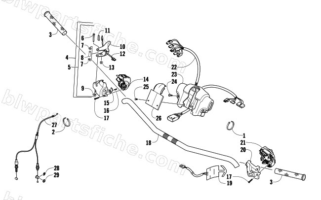 HANDLEBAR AND CONTROLS diagram