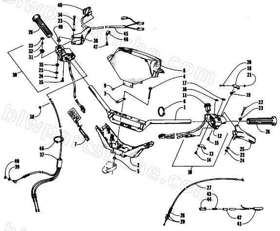 HANDLEBAR AND CONTROLS diagram