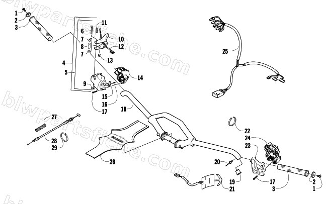 HANDLEBAR AND CONTROLS diagram