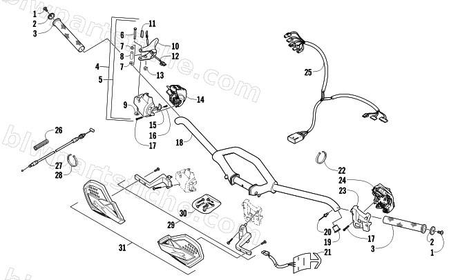 HANDLEBAR AND CONTROLS diagram