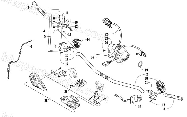 HANDLEBAR AND CONTROLS diagram