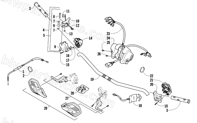 HANDLEBAR AND CONTROLS diagram