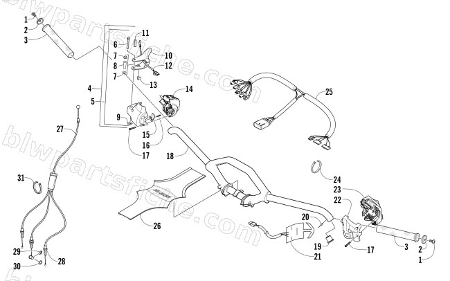 HANDLEBAR AND CONTROLS diagram
