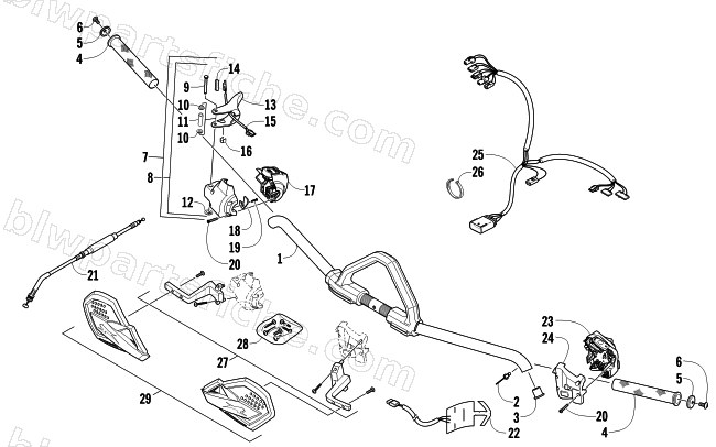 HANDLEBAR AND CONTROLS diagram