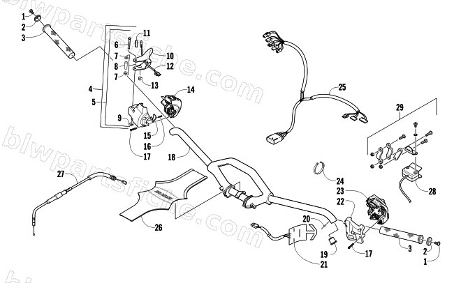 HANDLEBAR AND CONTROLS diagram