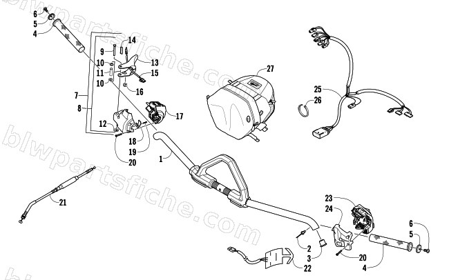 HANDLEBAR AND CONTROLS diagram