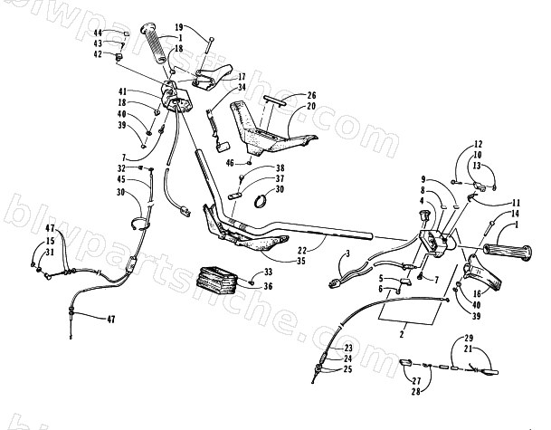 HANDLEBAR AND CONTROLS diagram