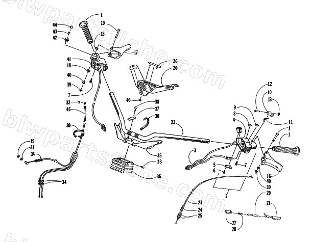HANDLEBAR AND CONTROLS diagram