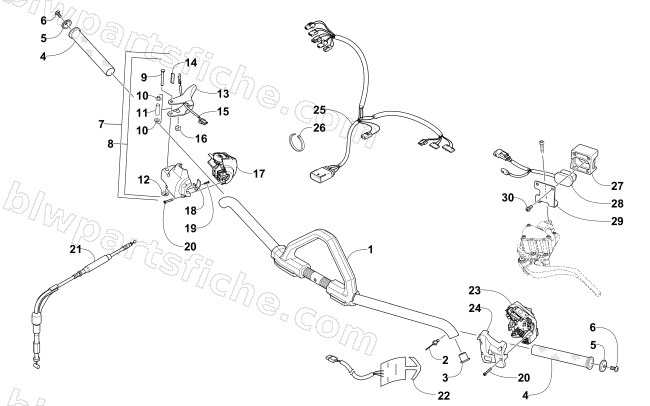 HANDLEBAR AND CONTROLS diagram