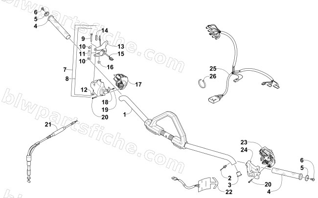 HANDLEBAR AND CONTROLS diagram