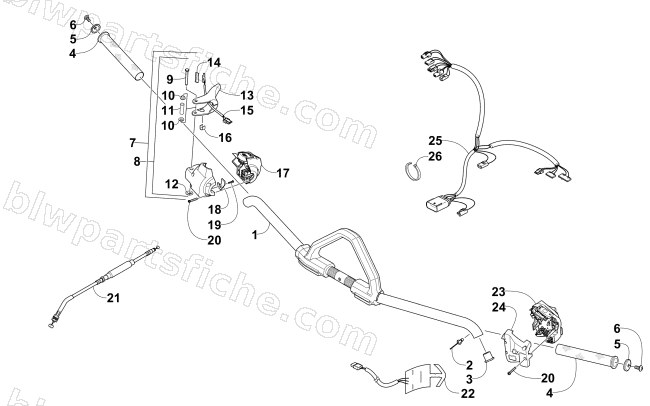 HANDLEBAR AND CONTROLS diagram