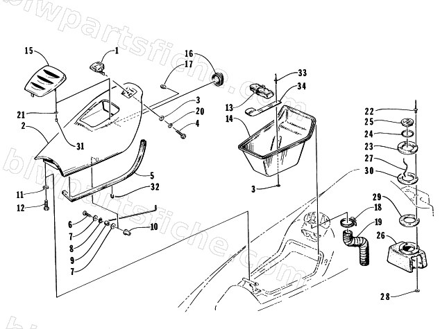 HATCH COVER AND STORAGE TRAY diagram