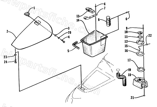 HATCH COVER AND STORAGE TRAY diagram