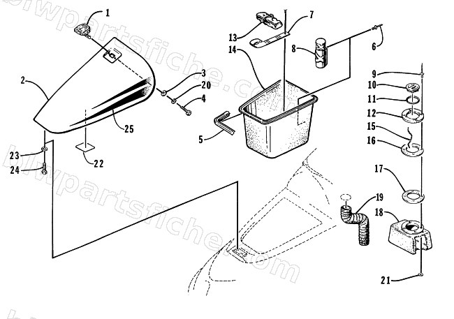 HATCH COVER AND STORAGE TRAY diagram