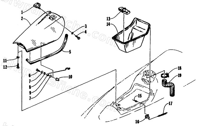 HATCH COVER AND STORAGE TRAY diagram