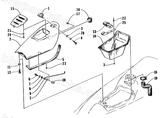 HATCH CVER AND STRAGE TRAY diagram