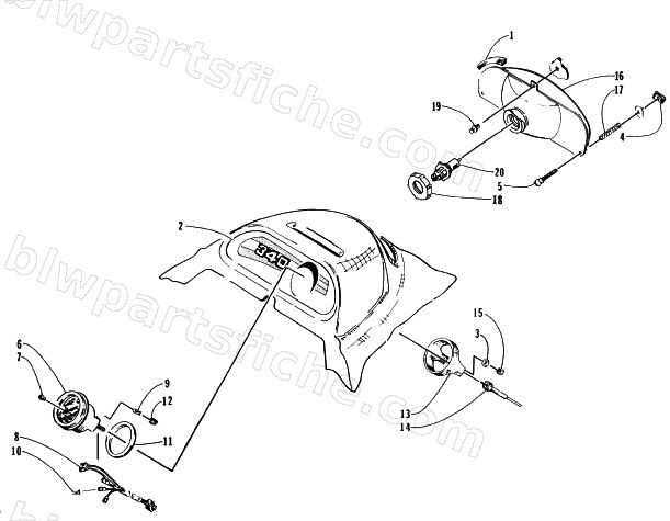 HEADLIGHT AND INSTRUMENT POD diagram