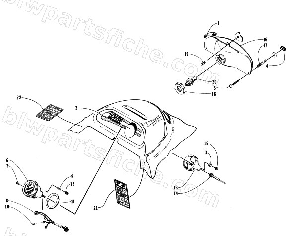 HEADLIGHT AND INSTRUMENT POD diagram