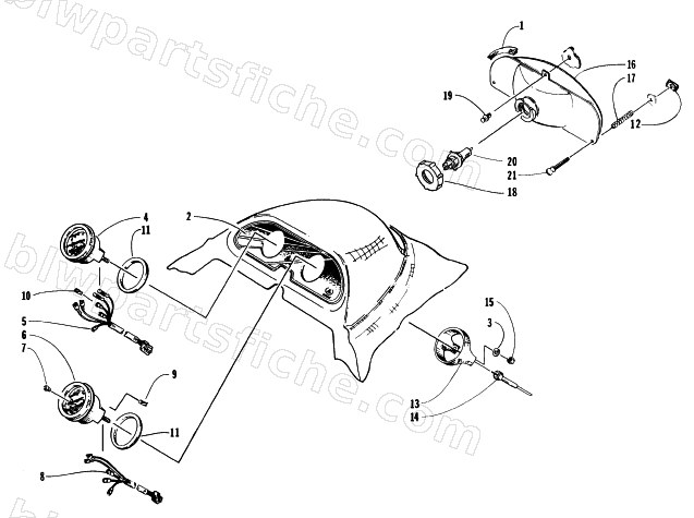 HEADLIGHT AND INSTRUMENT POD diagram