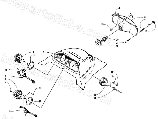 HEADLIGHT AND INSTRUMENT POD diagram