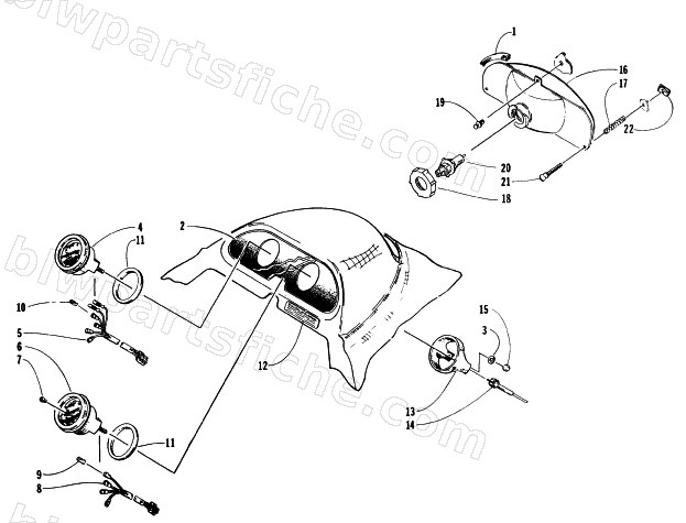 HEADLIGHT AND INSTRUMENT POD diagram