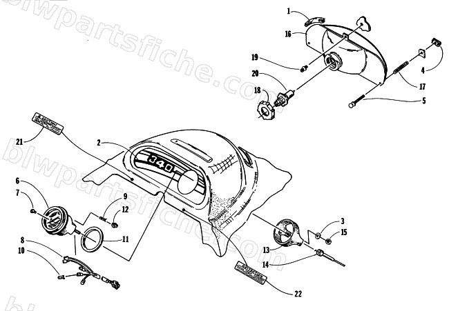 HEADLIGHT AND INSTRUMENT POD diagram