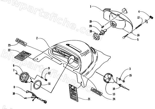 HEADLIGHT AND INSTRUMENT POD diagram
