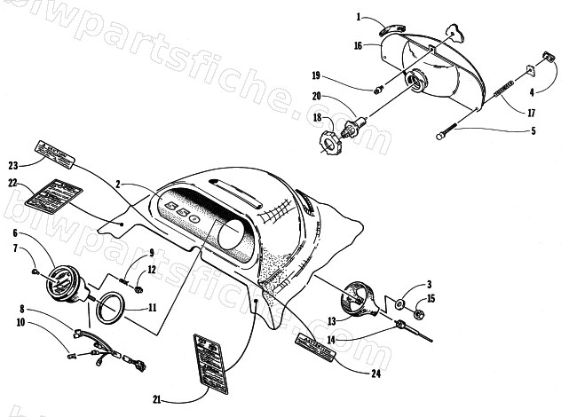 HEADLIGHT AND INSTRUMENT POD diagram