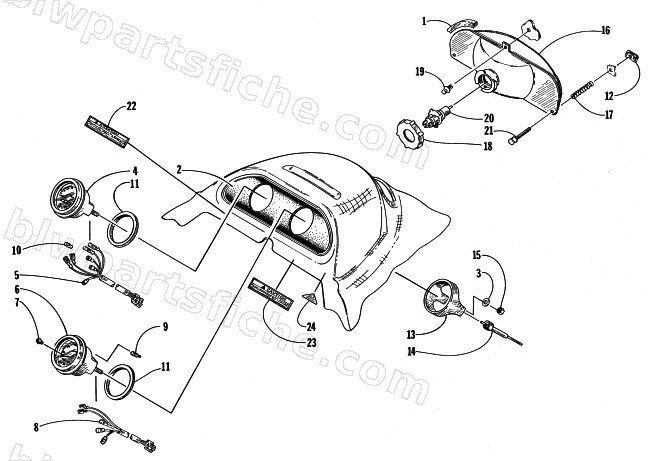 HEADLIGHT AND INSTRUMENT POD diagram