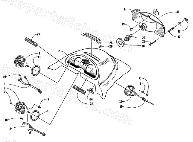 HEADLIGHT AND INSTRUMENT POD diagram