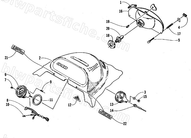 HEADLIGHT AND INSTRUMENT POD diagram