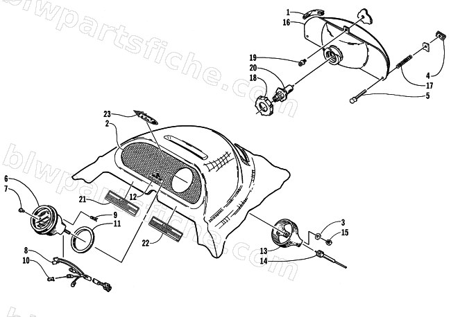 HEADLIGHT AND INSTRUMENT POD diagram