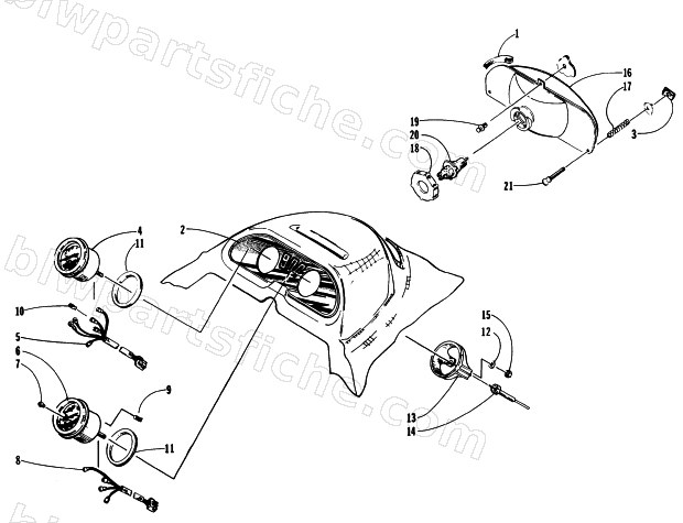 HEADLIGHT AND INSTRUMENTS diagram