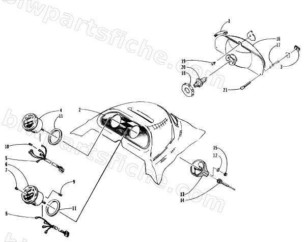 HEADLIGHT AND INSTRUMENTS diagram