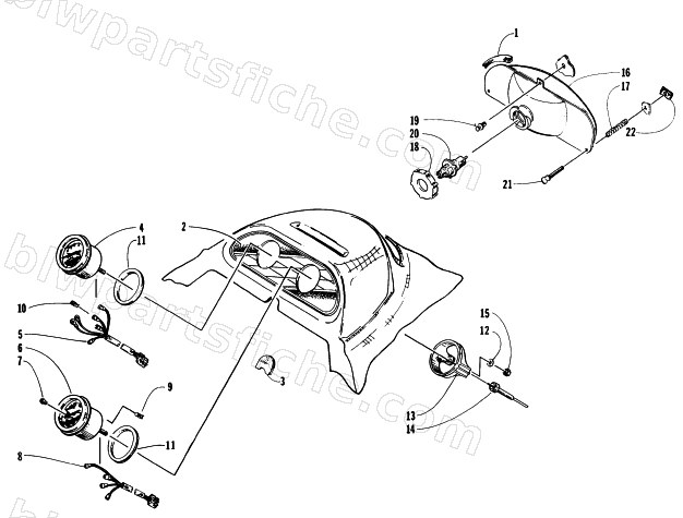 HEADLIGHT AND INSTRUMENTS diagram