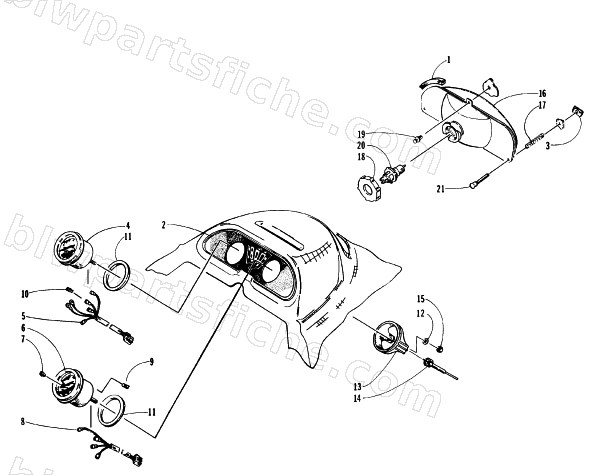 HEADLIGHT AND INSTRUMENTS diagram