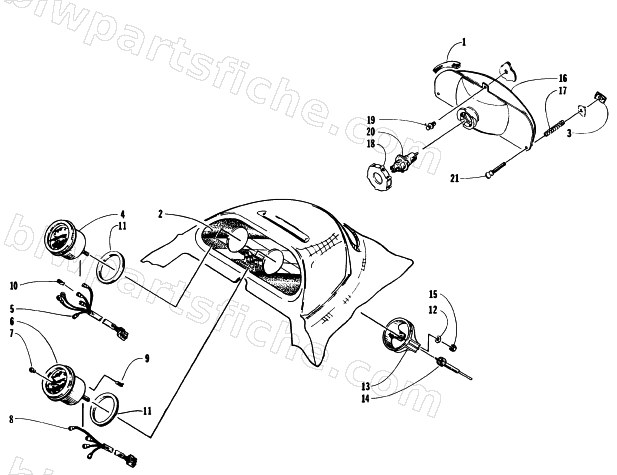 HEADLIGHT AND INSTRUMENTS diagram
