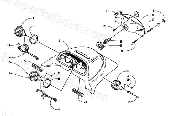 HEADLIGHT AND INSTRUMENTS diagram