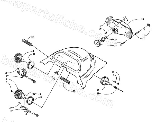 HEADLIGHT AND INSTRUMENTS diagram