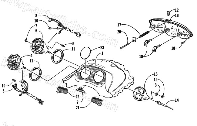 HEADLIGHT AND INSTRUMENTS diagram