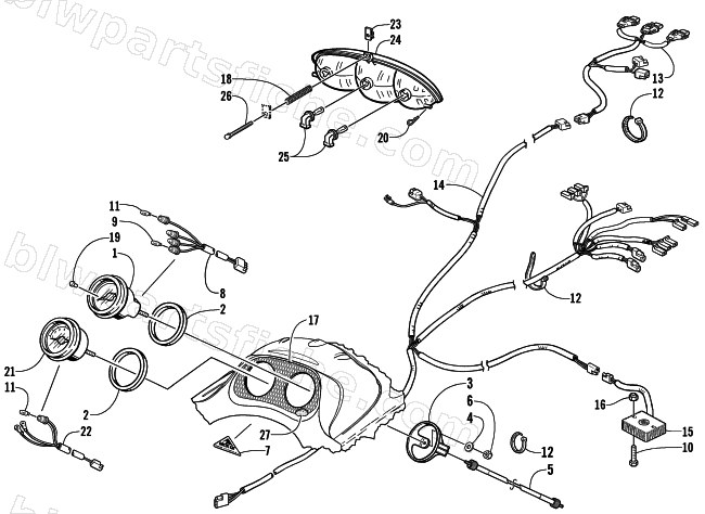 HEADLIGHT AND INSTRUMENTS diagram