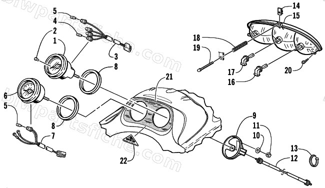 HEADLIGHT AND INSTRUMENTS diagram