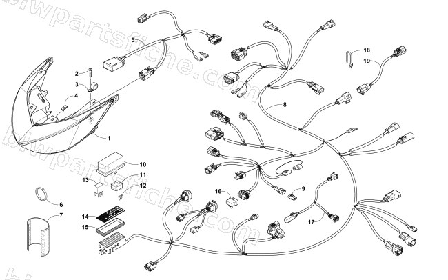 HEADLIGHT AND WIRING ASSEMBLIES diagram