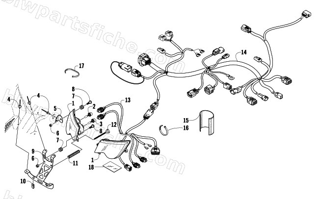HEADLIGHT AND WIRING ASSEMBLY diagram