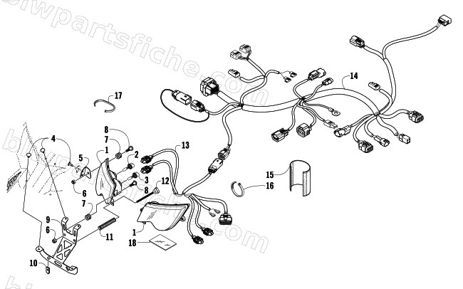 HEADLIGHT AND WIRING ASSEMBLY diagram