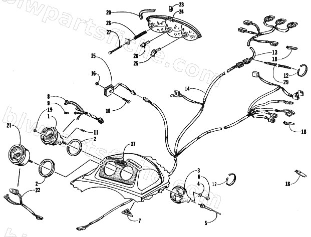 HEADLIGHT, INSTRUMENTS, AND WIRING ASSEMBLIES diagram