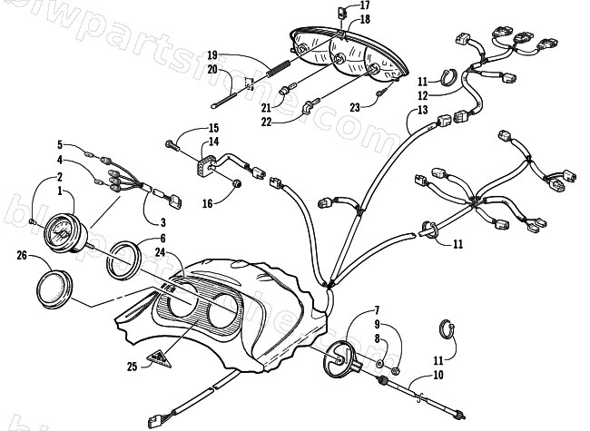 HEADLIGHT, INSTRUMENTS, AND WIRING ASSEMBLIES diagram