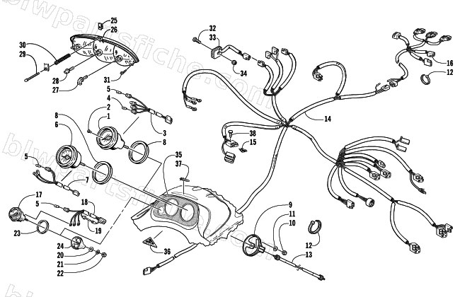 HEADLIGHT, INSTRUMENTS, AND WIRING ASSEMBLIES diagram