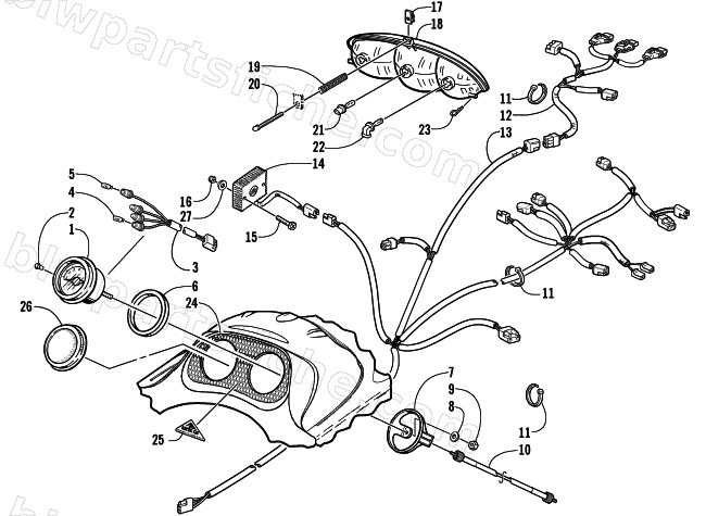 HEADLIGHT, INSTRUMENTS, AND WIRING ASSEMBLIES diagram