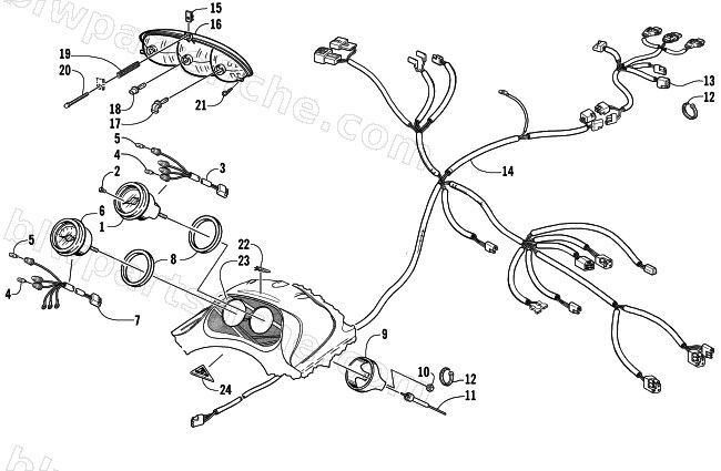 HEADLIGHT, INSTRUMENTS, AND WIRING ASSEMBLIES diagram